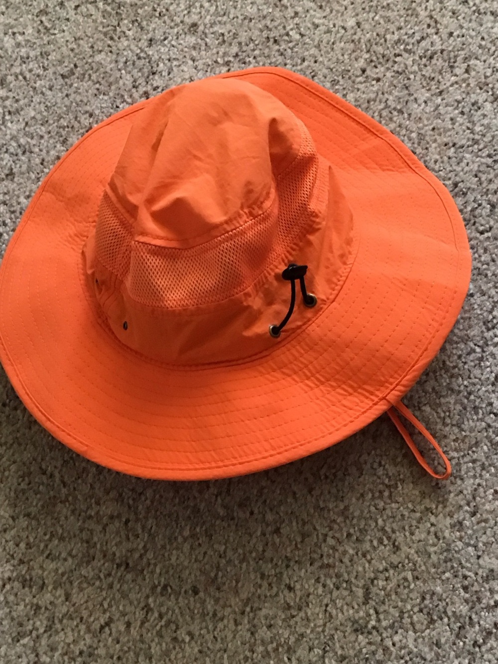 Bright Orange Wide-Brim Sun Hat